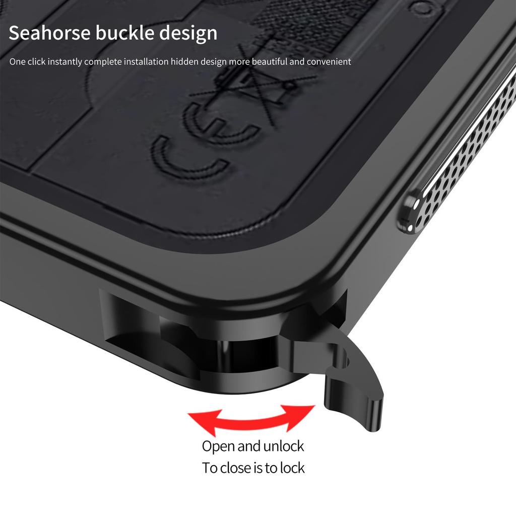 Cross-Border Compatible Phone3/3A/3A Pro Metal Lens Frame Seahorse Buckle Case