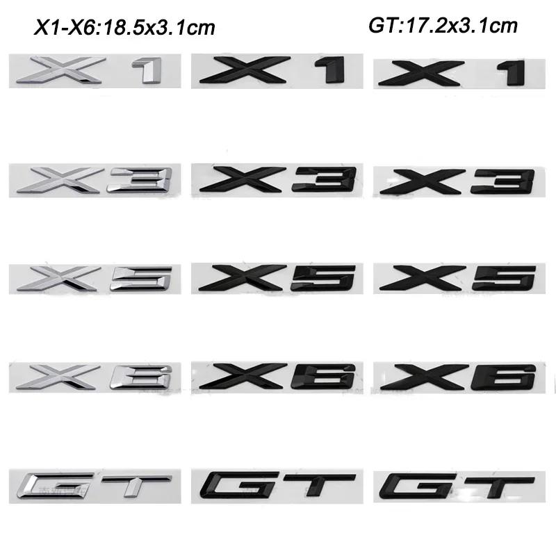 ABS Badge Car Body Sticker Trunk Emblem for BMW X1 X3 X5 X6 GT Logo E46 E90 E60 F10 F11 F20 F30 G01 G20 Auto Accessories