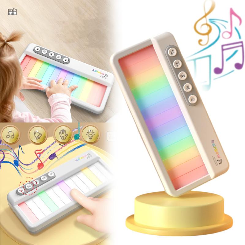 Multifunctional Children's Electronic Piano With Rainbow Lights Colorful Music Box For Babies
