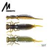 Larva Yumuşak Lures 50mm 62mm 85mm Yapay Lures Balıkçılık Solucan Silikon Bas Pike Minnow Swimbait Jig Plastik Yemler