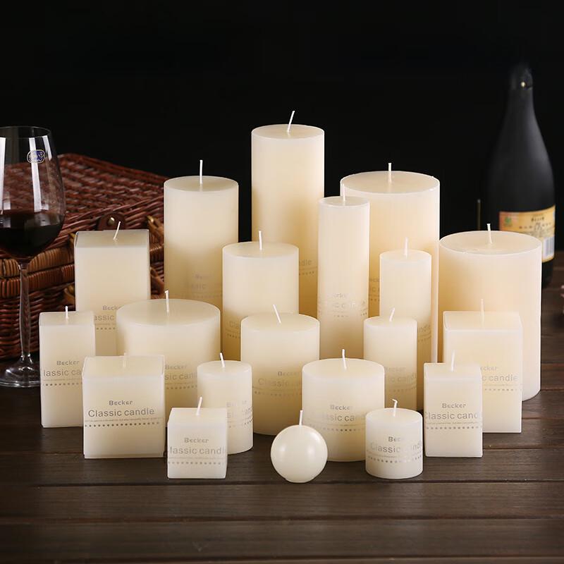 Classic Ivory White Cylindrical Candle