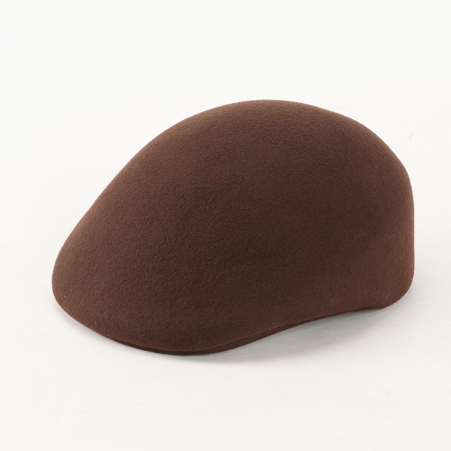 

100% Wool Newsboy Cap | British Vintage Unisex | Breathable Warm Beret & Flat Cap | Autumn Winter M 56-58cm темно-коричневого кольору