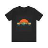 Retro Mountain Sunset T-Shirt, Vintage Nature Hiking Tee, Outdoor Adventure Gift
