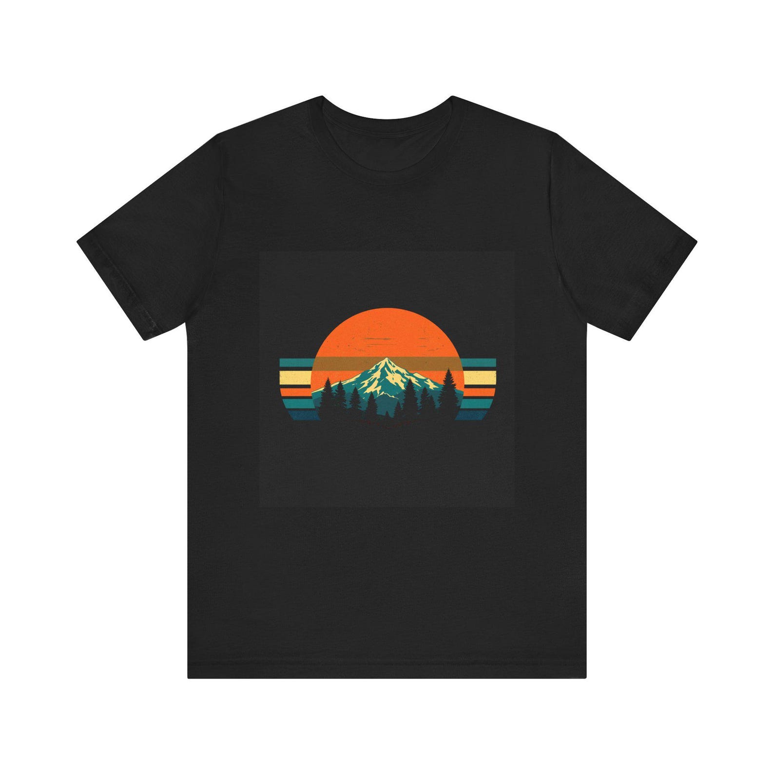 Retro Mountain Sunset T-Shirt, Vintage Nature Hiking Tee, Outdoor Adventure Gift 2XL