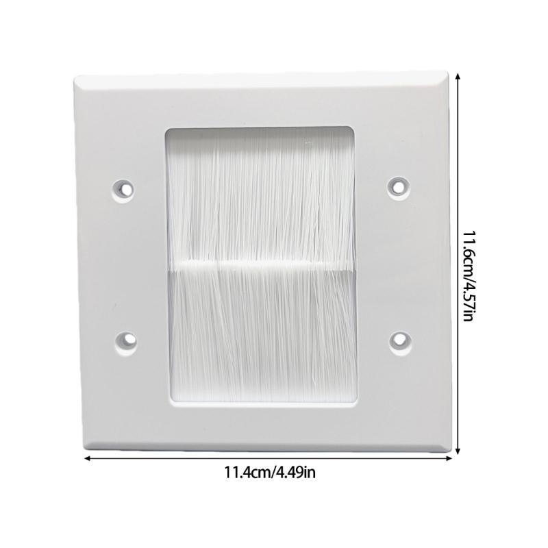 Wandsteckdosen-Kabeleinführungsplatte Einzel-Gang Borstenbürsten-Wandplatte Anschluss-Einsatzabdeckung Wandkabelabdeckung Langlebig