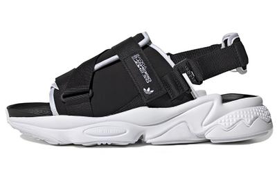 Originals Ozweego Sandale Mode Klettverschluss Lässig Unisex Schwarz Weiß Sandalen 'Schwarz Weiß' GZ8410