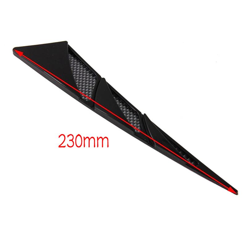 2Pcs Black Cars Auto Vehicle Tuning Air Flow Intake Scoop Bonnet Vent Cover Hood Trim Decoration Exterior Accessories Universal