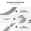 Stainless Steel Clothesline Curtain Rod Extra Long Rods Wire Kit Outdoor Scalable