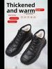 Men's Winter Cotton Leather Boots: Plus Velvet Warm, Non-Slip, Casual Outdoor, Snow & Dad Shoes