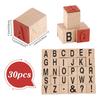 PandaHall 30 Pieces Letter Wood Alphabet Symbol Stamps for and Scrapbooking A-Z Stamps, Stamps, Crafts, Lettering, Journaling,