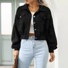 Women's  And Winter Casual Lapel Jacket Single Breasted Short Coat