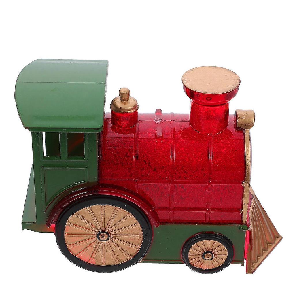 Decor Train Model Christmas Desktop Adornment Red Night Light Home Decoration 1Pc