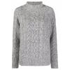 Polo Cable Knit Turtleneck Sweater Women Sweater Gray 211815104-001