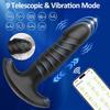 APP Control Male Telescopic Prostate Massager Bluetooth Thursting Butt Plug Anal Vibrator Sex Toys for Men Ass Buttplug 18 Modes