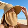 Sun Protections Meshes Fisherman Hat Hiking Outdoor Beach Cap Large Brims Sun Hat Men Women Breathable Fishing Cap