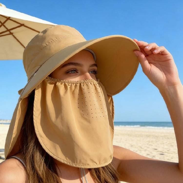 Sun Protections Meshes Fisherman Hat Hiking Outdoor Beach Cap Large Brims Sun Hat Men Women Breathable Fishing Cap