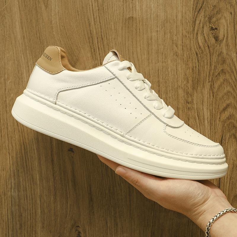 Extra large size men's shoes spring 2025 new platform casual shoes fashion versatile white shoes Korean version of sports shoes tide