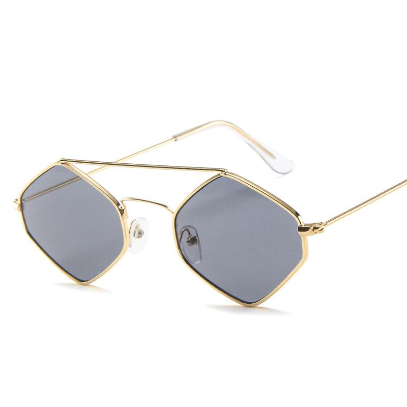 

Small Fresh Rhombus Pilot Metal Sun Glasses Women Men Double Girder Cat Eye Luxury Sunglasses Revelry Party Female Male Glasses
