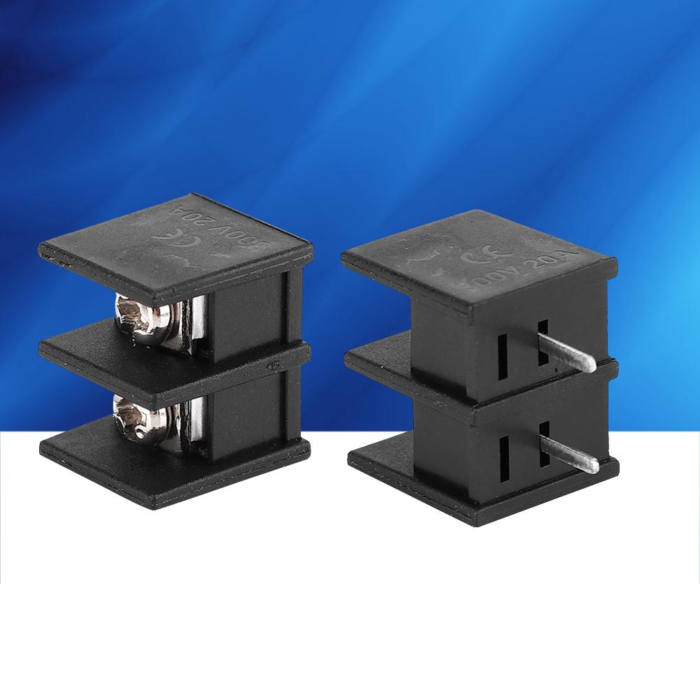 50pcs 2 Pin 7.62mm Pitch Circuit Board Wiring Barrier Terminal Blocks Electrical Connector