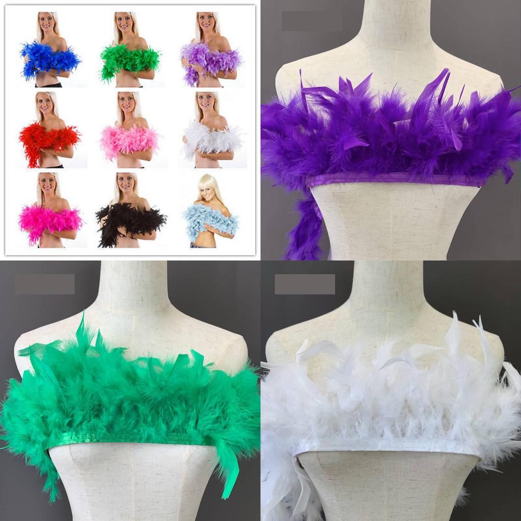 Buntes truthahnfederbesatz für Kostümdekoration Bühnenauftritt DIY Modeaccessoires