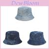 Traditional Denim Fisherman Hat With Wide Brim Sun Protection For Outdoors