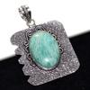 Exclusive Amazonite 925 Silver Plated Pendant 2.4" Gift Limited Stock Deal Y8l62