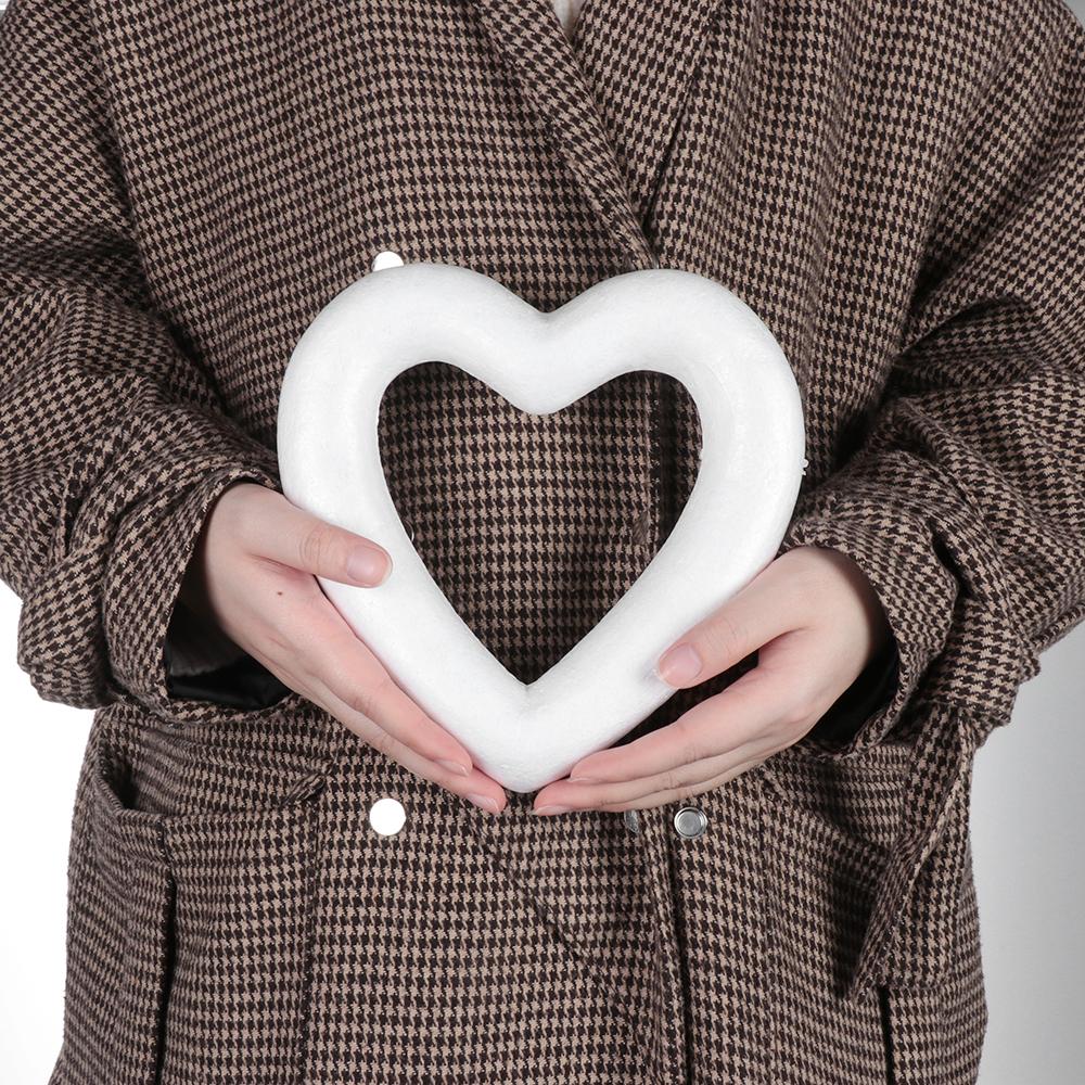 Polystyrene Wedding Decor Party Decoration Valentine's Day Heart Foam Mould White Craft Balls