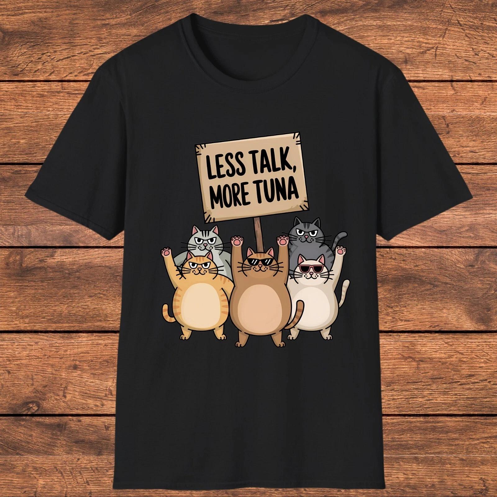 Men s and Women s T-shirts Chubby Cats Protest T-Shirt, Funny Cat Lover Shirt, Cute Funny Cat Gift XL