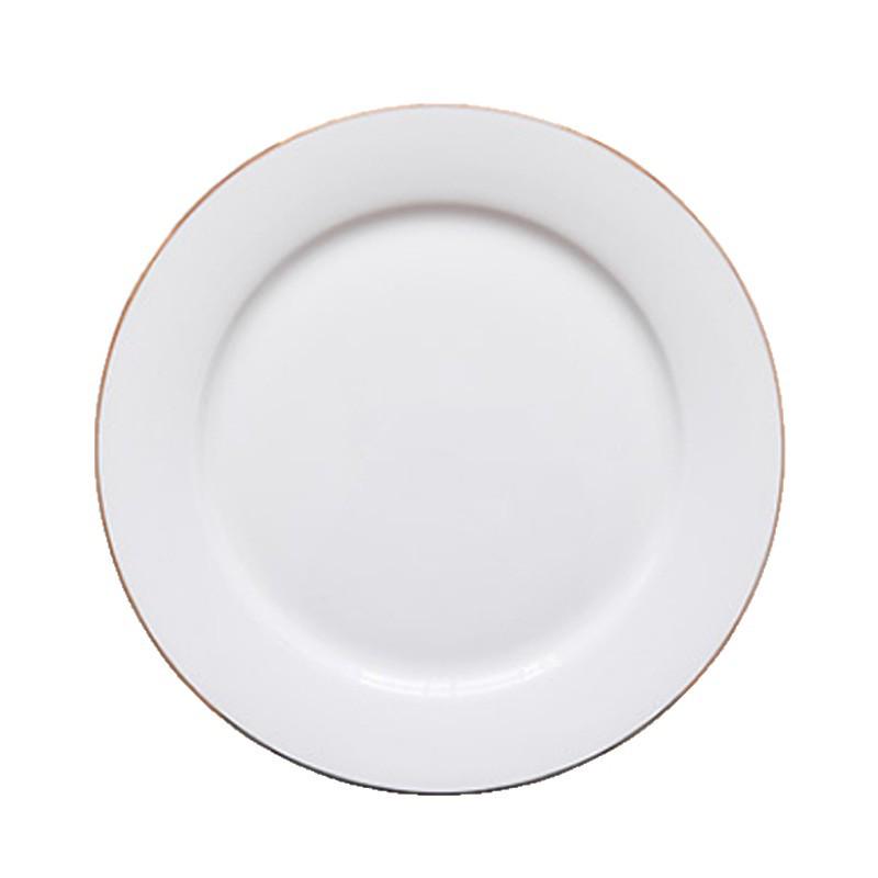 Ceramic Dining Plates - Round Western Dinner Plates for Restaurant or Household Use, Perfect for Rice, Snacks, Fruit, and Salad. Bone China.
