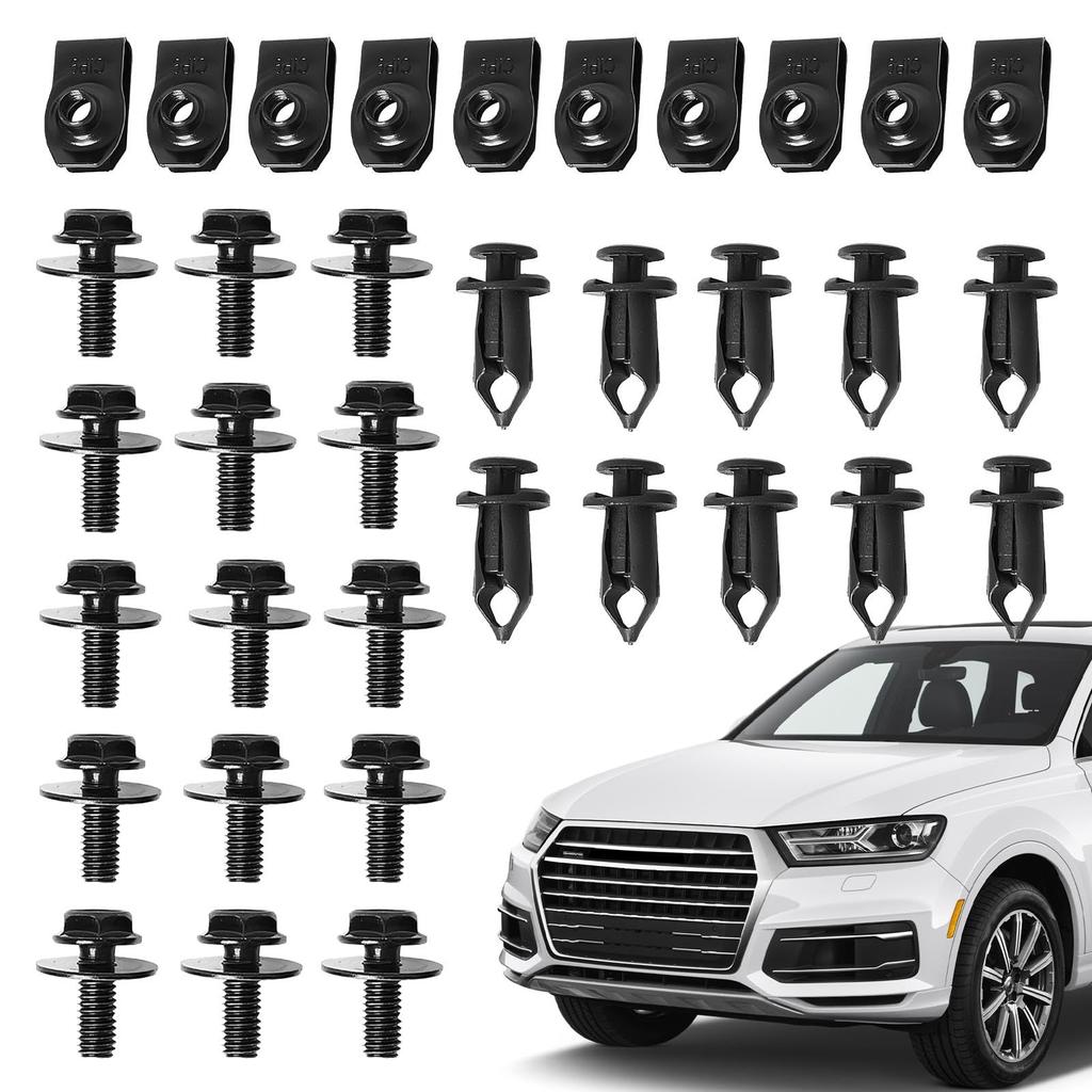 Car Clip, Body Bolt, U Nut Clip - Auto Clip Car Engine Undercover Splash