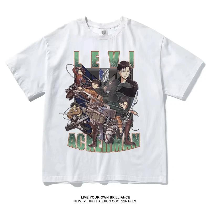 

Attack on The Giant Japanese Animation Short-sleeved Men s Trend Loose Two-dimensional 4XL