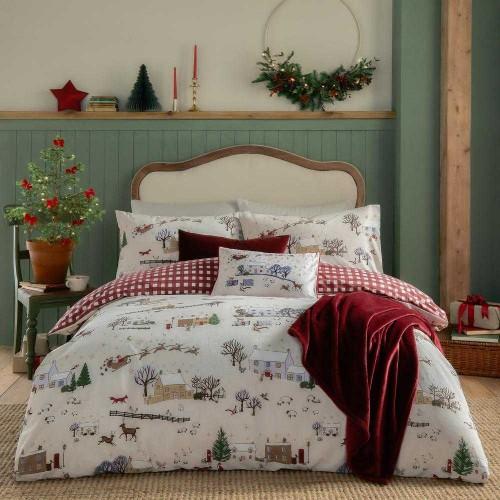 Furn Cotswold Christmas Reversible Printed Duvet Cover Set