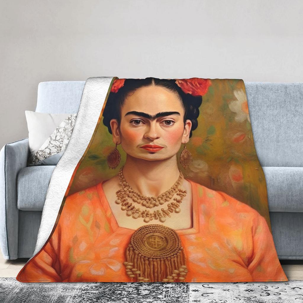 F-Frida K-Kahlo Fleece Throw Blanket Blankets for Sofa Car Lightweight Thin Bedroom Quilt,