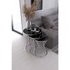 Wicker Wire Nesting Coffee Table Silver Plated Smoked Mirror
