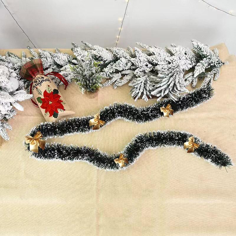 Christmas Decorations Artificial Garland Christmas Wreath Xmas Twist Hanging Garland Fireplace New Year's Eve Decorations