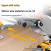 LUXTER 8-inch Sliding Compound Miter Saw with Single Bevel, Aluminum Cutting, Laser Guide, and 45° Woodworking Capability.