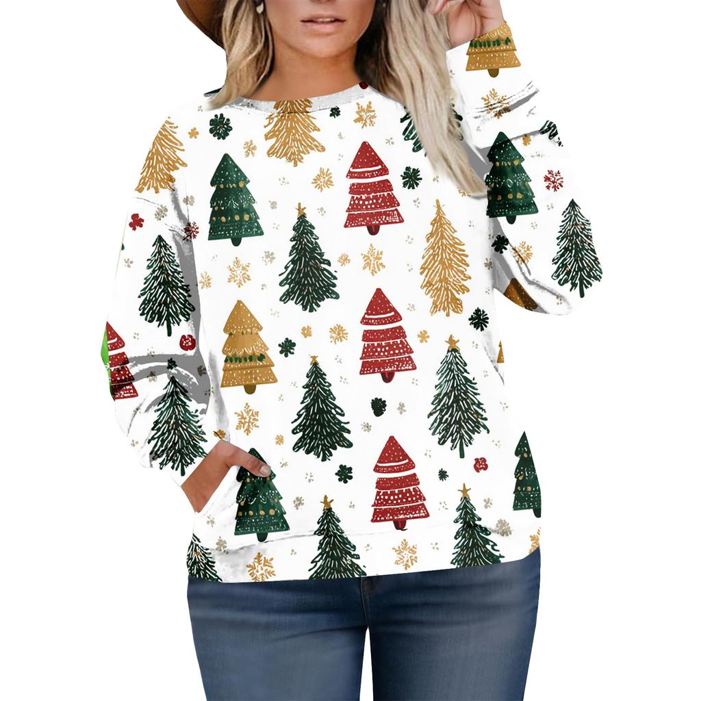 Christmas Sweatshirts For Women Sweater Cute Shirt Fall Pullover Top