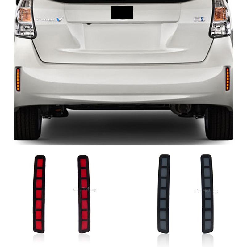 Car LED Rear bumper reflector light turn signal brake light For Toyota Spade Esquire NOAH/VOXY 80 Prius 40 Scion tC