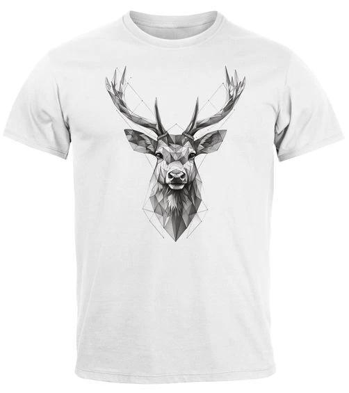 Men s T-Shirt Costume Shirt Deer Animal Print Wild Animal Abstract Polygon Art S
