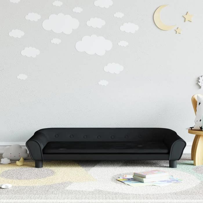 VidaXL Canapé pour enfants noir 100x50x26 cm velours, mini canapé, mini canapé-chaise, mini canapé pour enfants, canapé de 3196397