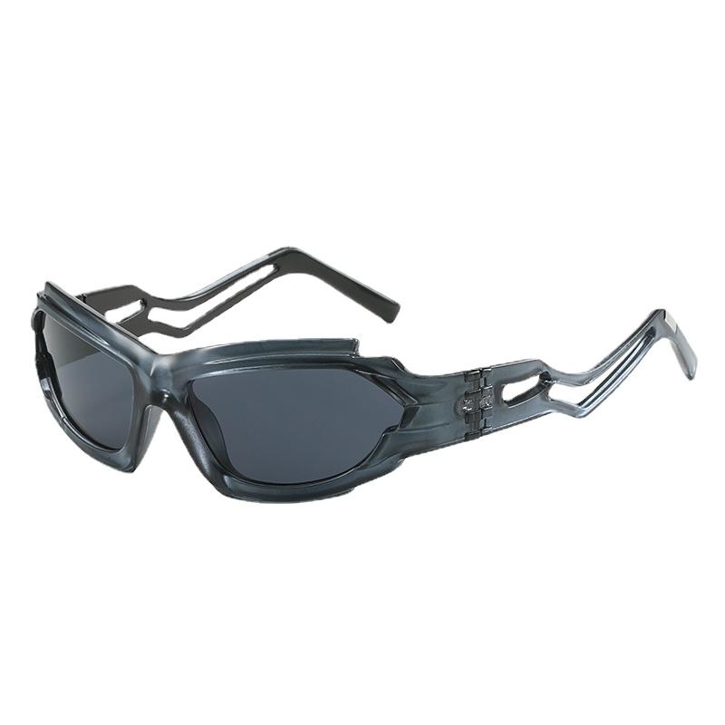 New Punk One Piece Sunglasses Y2k Luxury Brand Wrap Around Sun Glasses 2000's Shades Eyewear UV400 Female Designer Eyeglasses