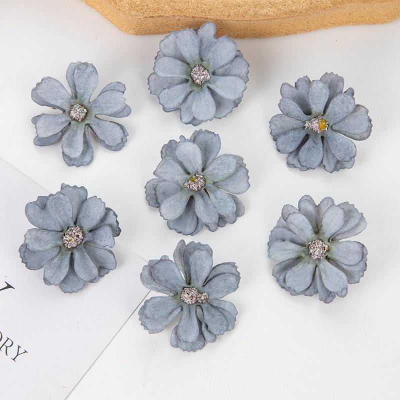 Simulation Star Language Flowers Diameter About 4.5cm Daisy Ethnic Headdress DIY Handmade Gift Box Candy Box Decorative Flowers Elegance Fake Flowers