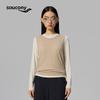 SAUCONY Removable Merino Tencel Crew Neck Simple T-Shirt Women Tops SA1250LT82L