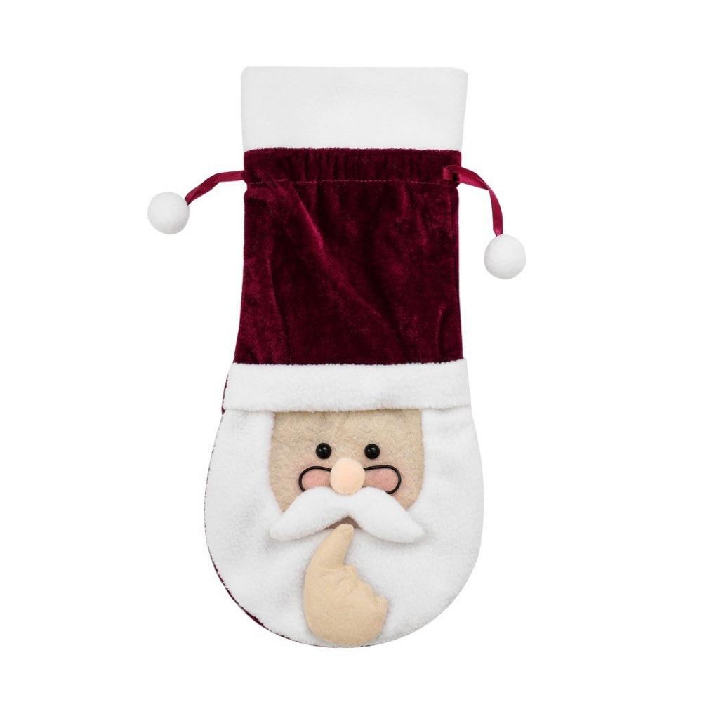 

Cartoon Santa Christmas Apple Bag Decoration Wine Package Bag Creative Gift Bag Festival Decor Santa
