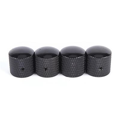 4PCS/Set Silver Gold Black Metal Volume Tone Control Electric Guitar Bass Dome Knobs