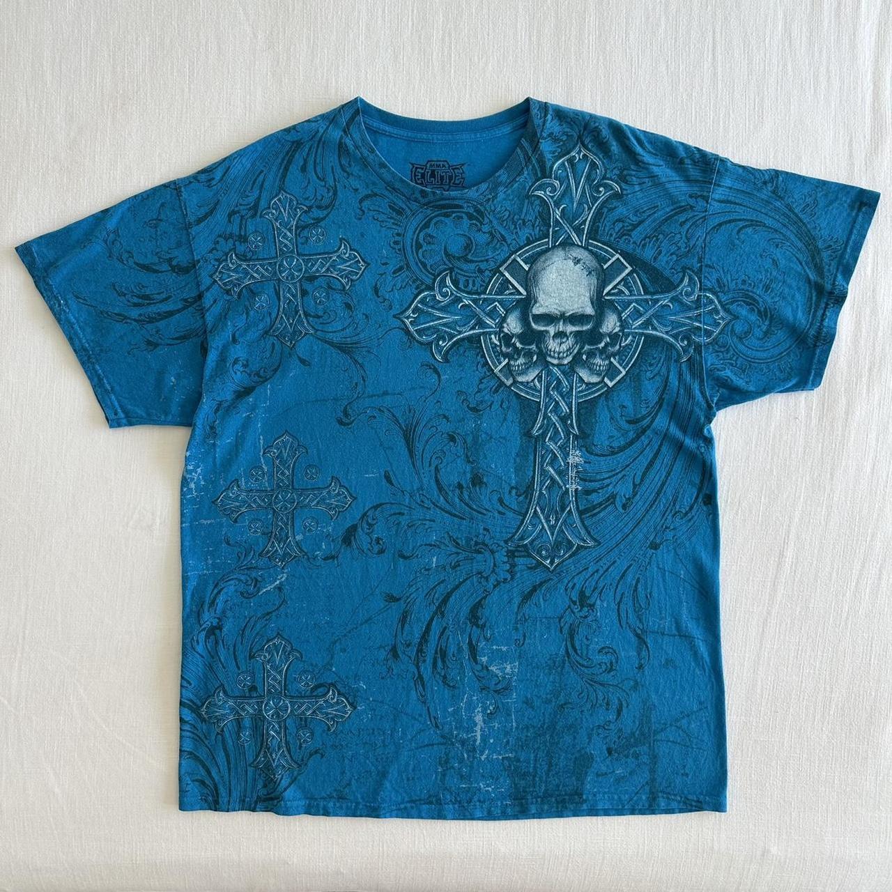 Baibao QIQI Vlooienmarkt Affliction T-shirt Man Y2K Vintage Jongen Straatmode Gotisch Oversized Korte Mouwen Top M