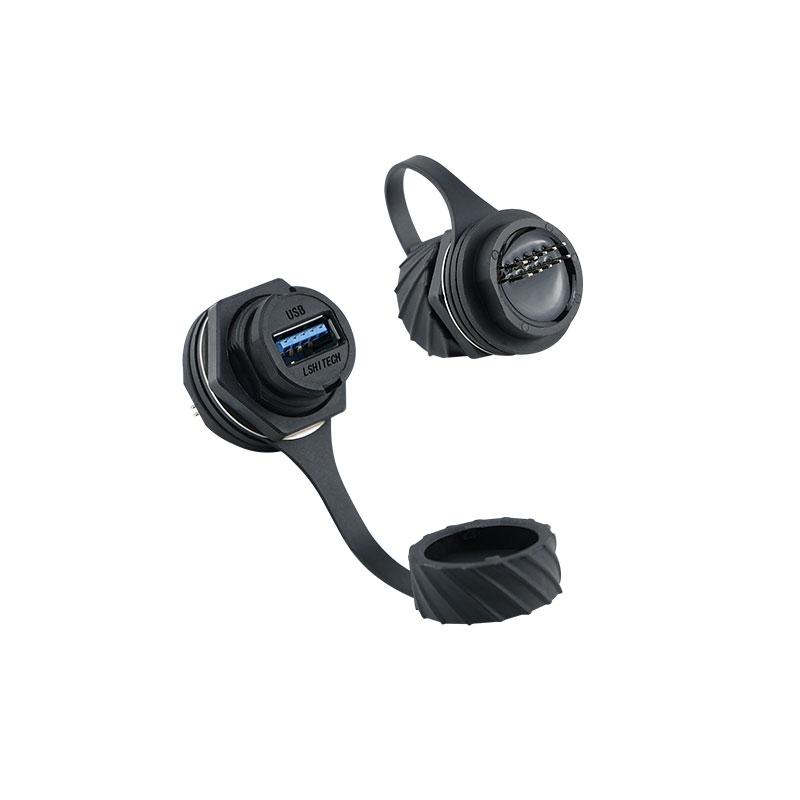 M20 M25 Bayonet Screw USB 3.0 Type C Micro-USB Panel Mount IP68 Waterproof USB Connector Cable