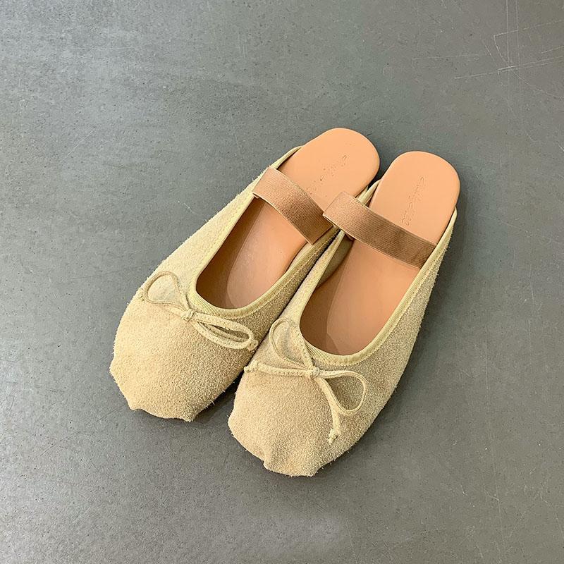 Fashion Footwear Slip On Women Ballet Flats Dance Shoes Female Slides Butterfly-Knot Fashion Shallow Ladies Flats Mary Janes Shoes
