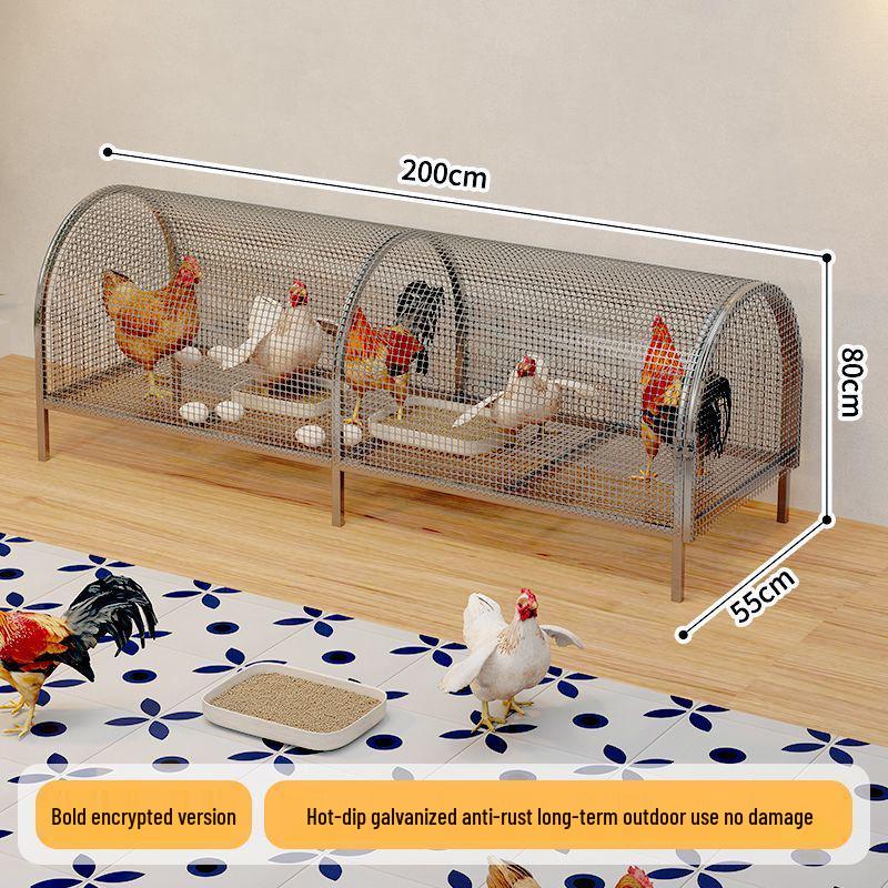 Reinforced Poultry & Rabbit Coop: Rodent & Weasel-Proof, Excellent Droppings Leakage, Thickened Bottom