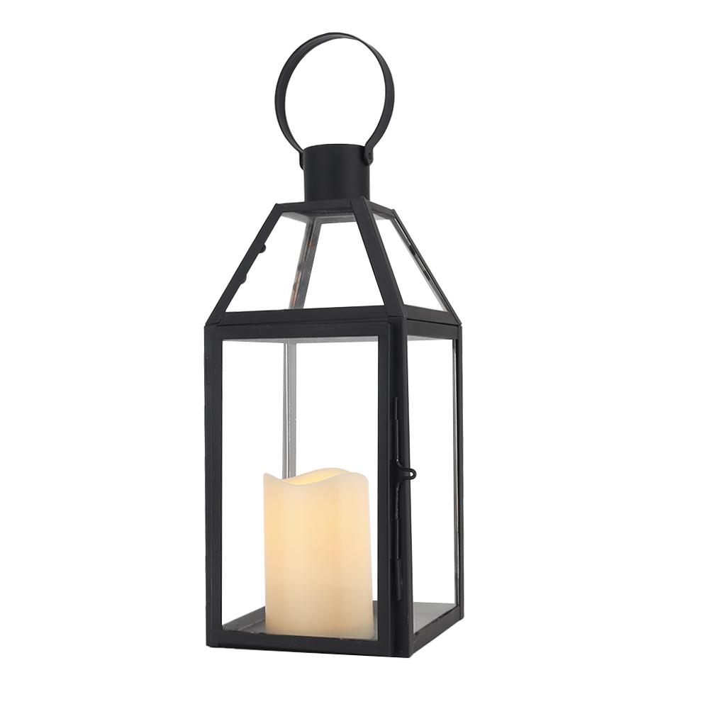Rose Gold Stainless Steel Candle Holder Decorative Lanterns  with Tempered Glass Table Candle Stick Wedding Party Home Decor